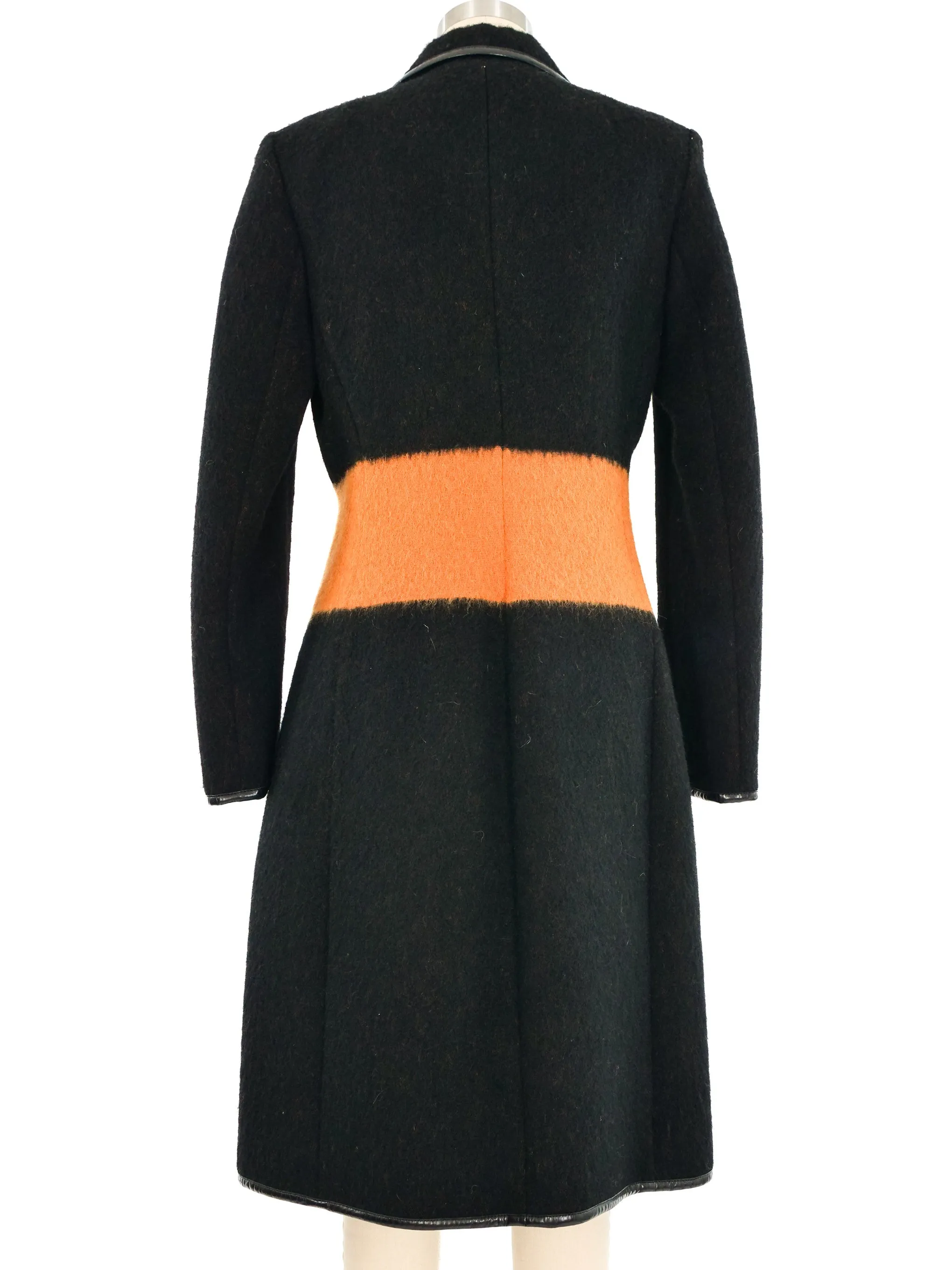 1991 Gianni Versace Color Block Mohair Coat