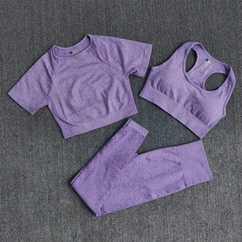 3Pcs Seamless Yoga Workout Set