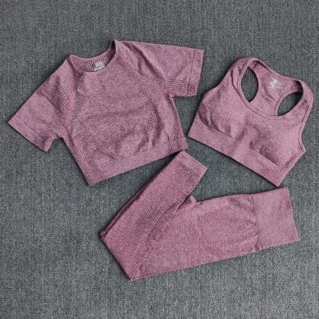3Pcs Seamless Yoga Workout Set
