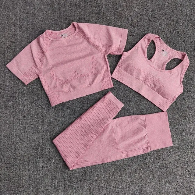 3Pcs Seamless Yoga Workout Set