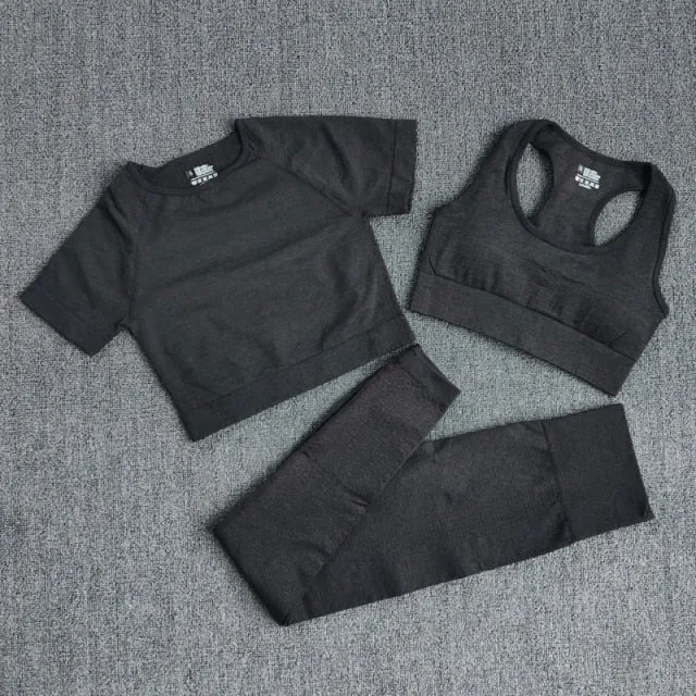 3Pcs Seamless Yoga Workout Set