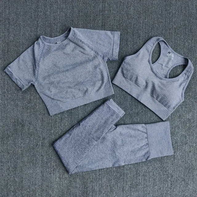 3Pcs Seamless Yoga Workout Set