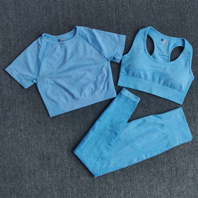 3Pcs Seamless Yoga Workout Set