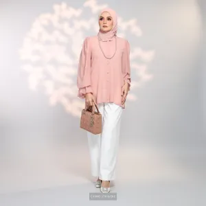 ALAIZA BLOUSE - CORAL PEACH