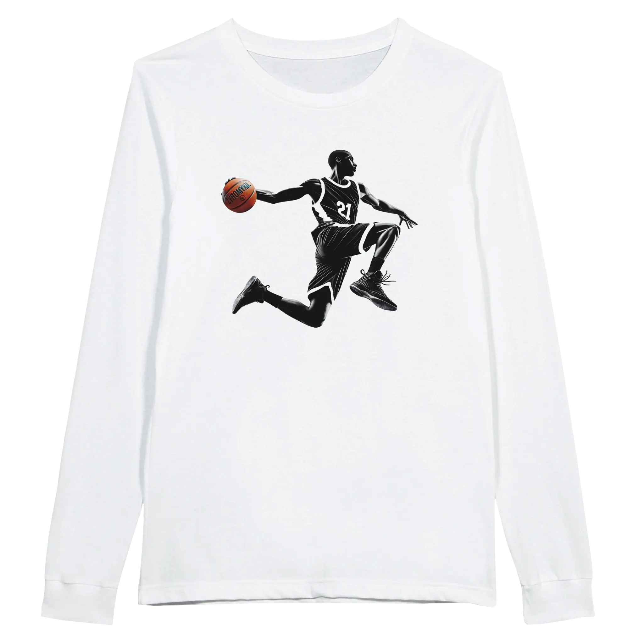Basketball Player Mid-Air - Premium Unisex Longsleeve T-shirt