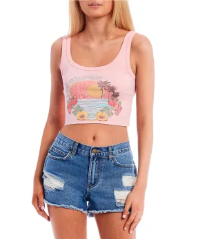 Billabong Keep Shining Graphic Cropped Tank Top