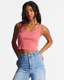 Billabong Keep Shining Graphic Cropped Tank Top