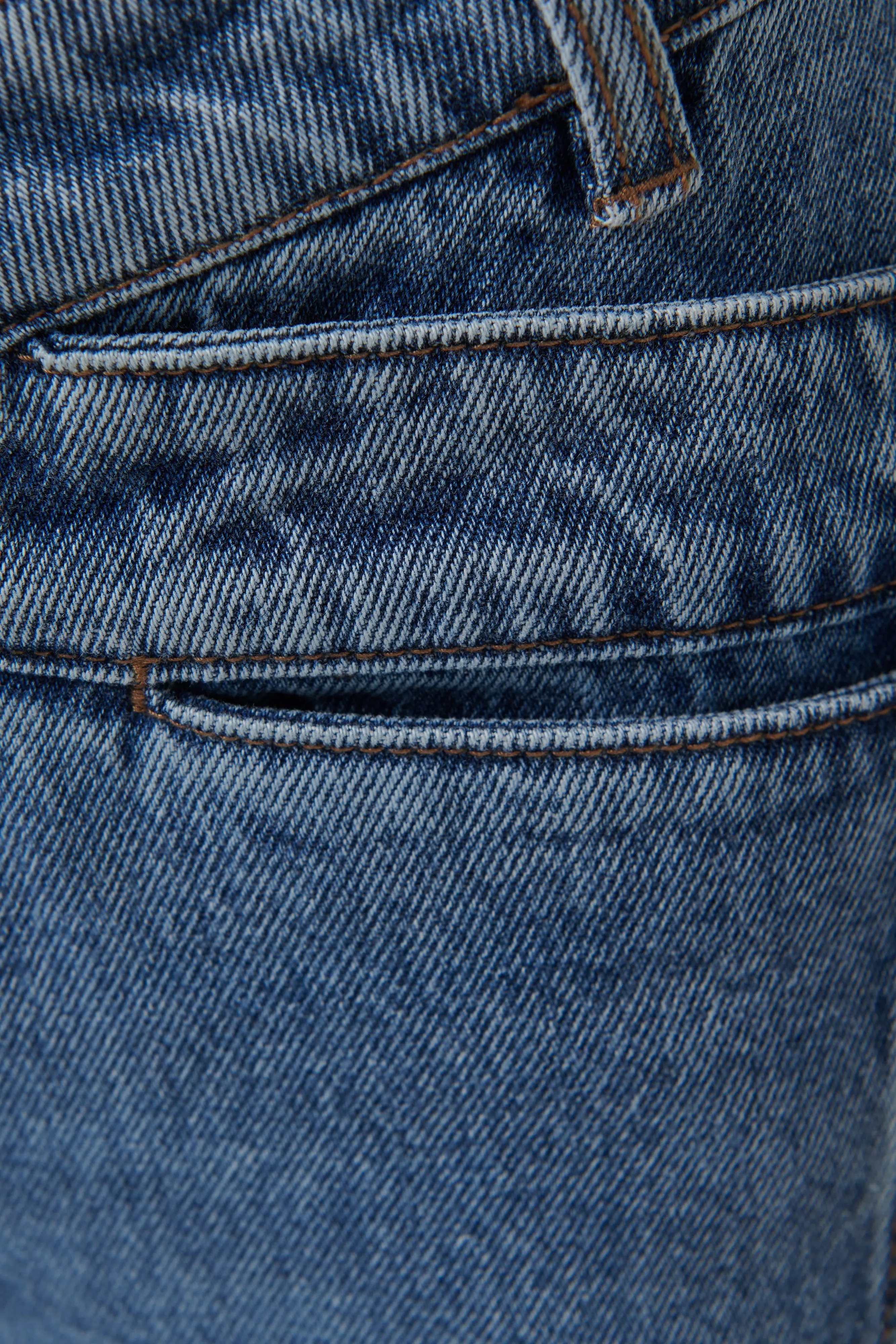 Blue Cross Waistband Flared Jeans