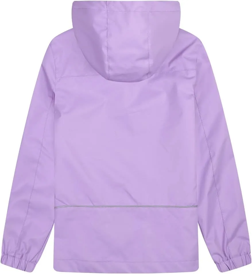 Boys Girls Rain Jacket Hooded Windbreaker Lightweight Waterproof Raincoat for Kids