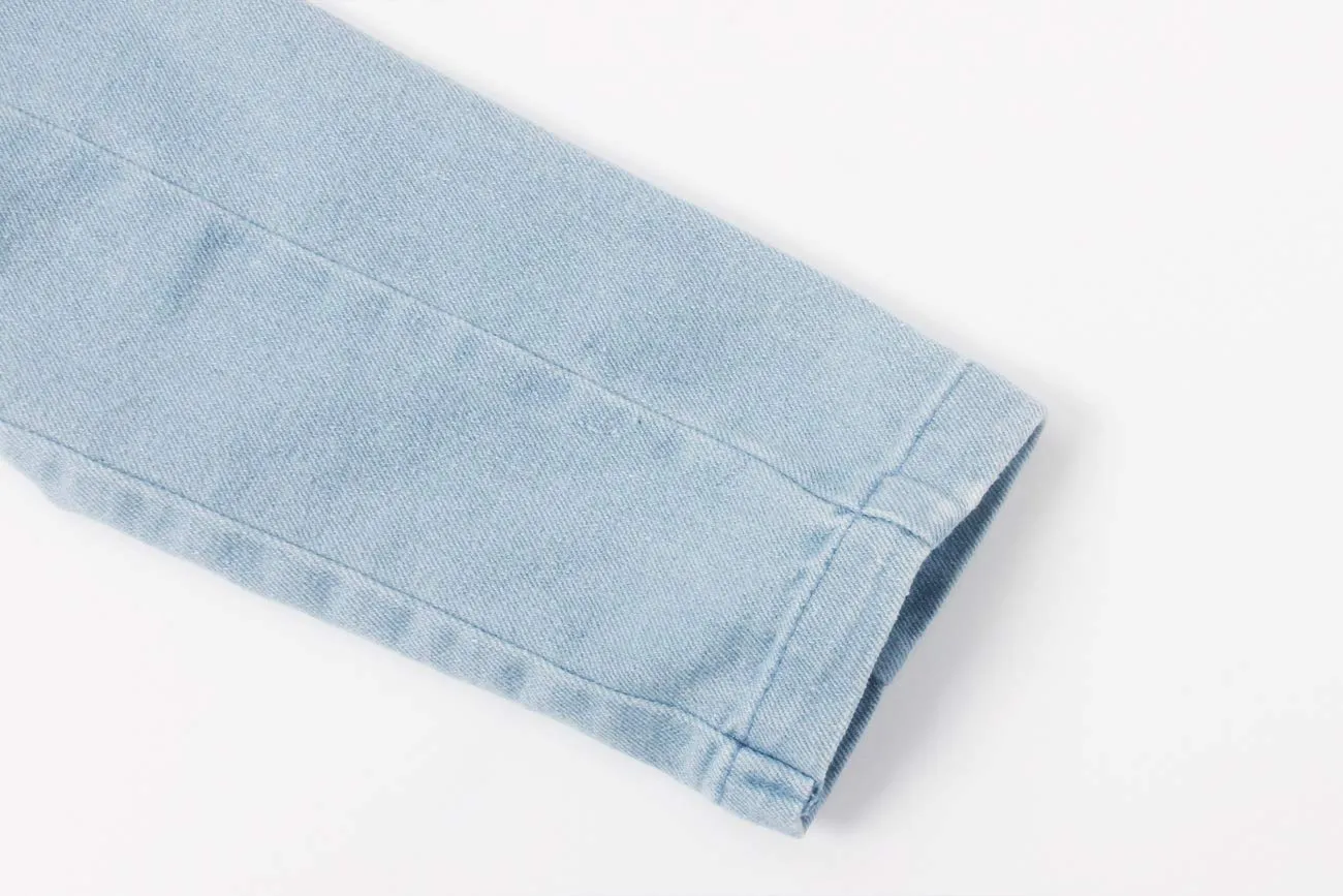 Butterfly Denim Long Sleeve Jean Cropped Jackets For Women