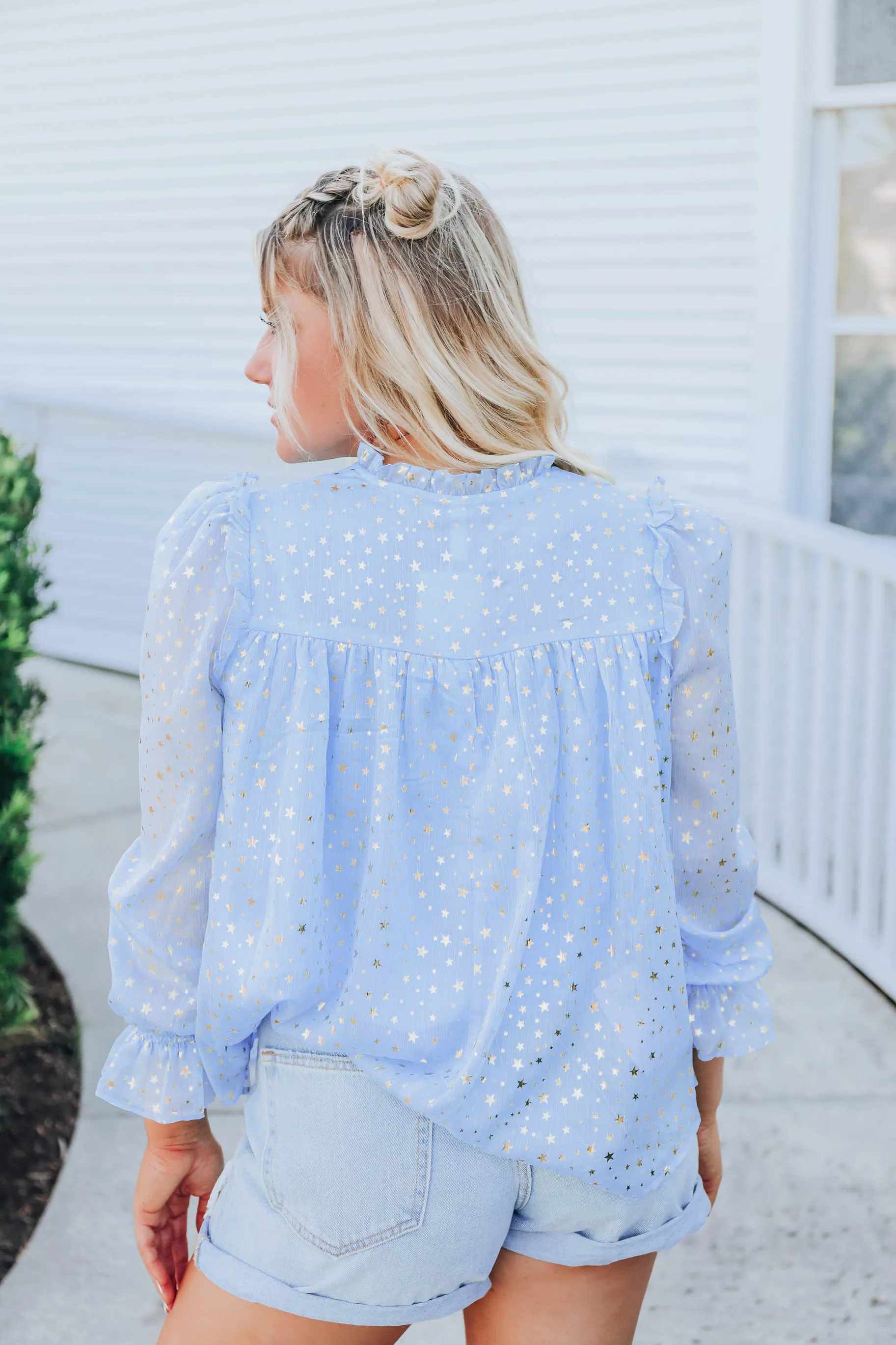 Capella Chiffon Blouse - Blue
