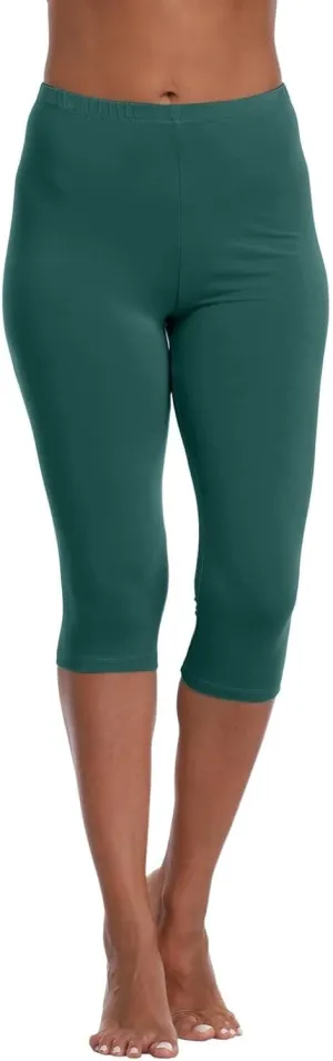 Capri Leggings for Women 2025 Summer Stretch Plus Size High Waisted Pants Casual Workout Yoga Pants with Pockets