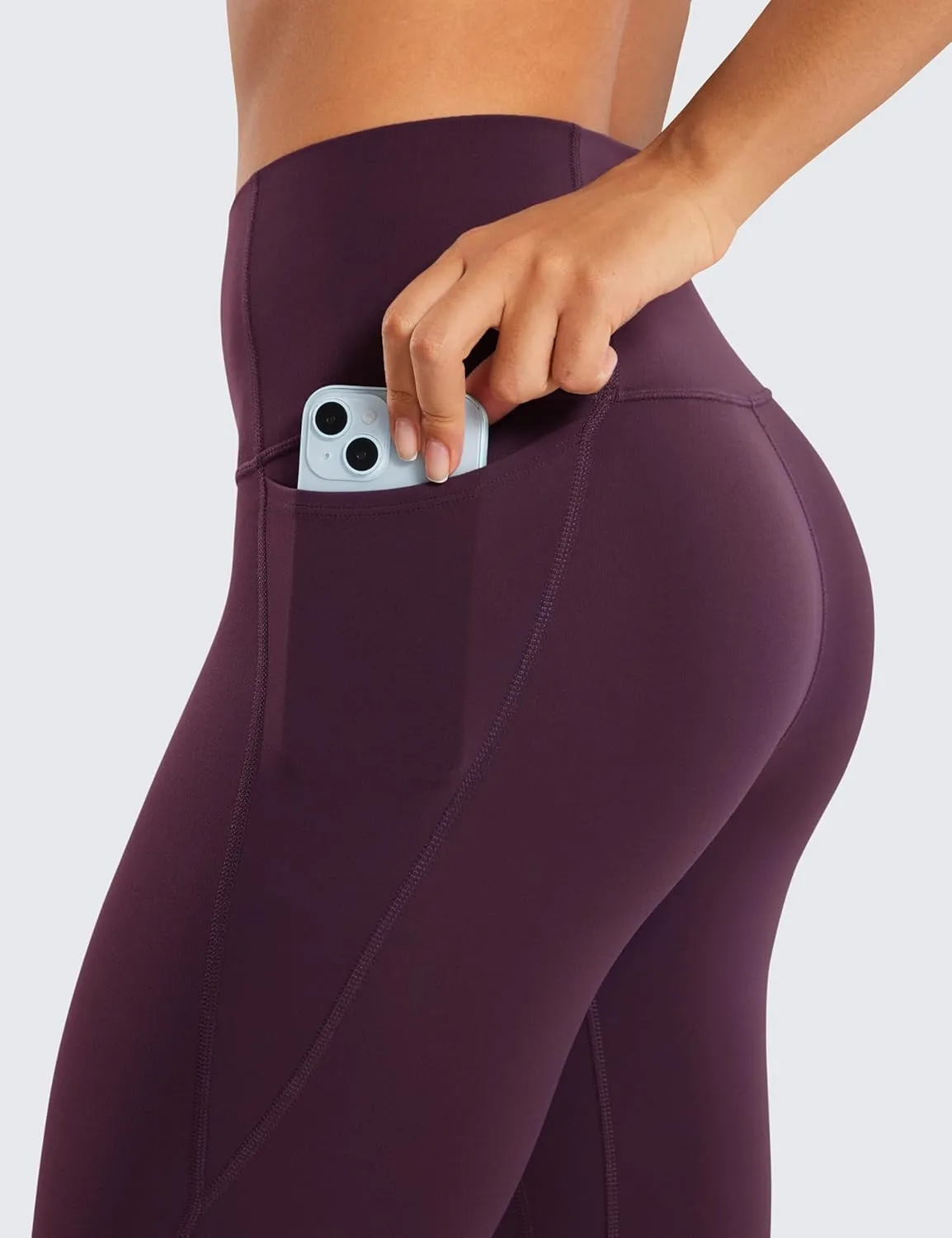 CRZ YOGA Womens Butterluxe Workout Capri Leggings with Pockets 21 Inches - High Waisted Gym Athletic Crop Yoga