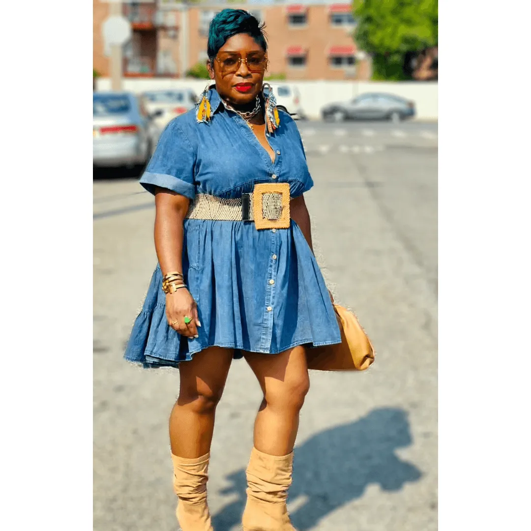 Deja Denim Baby Doll Shirt Dress