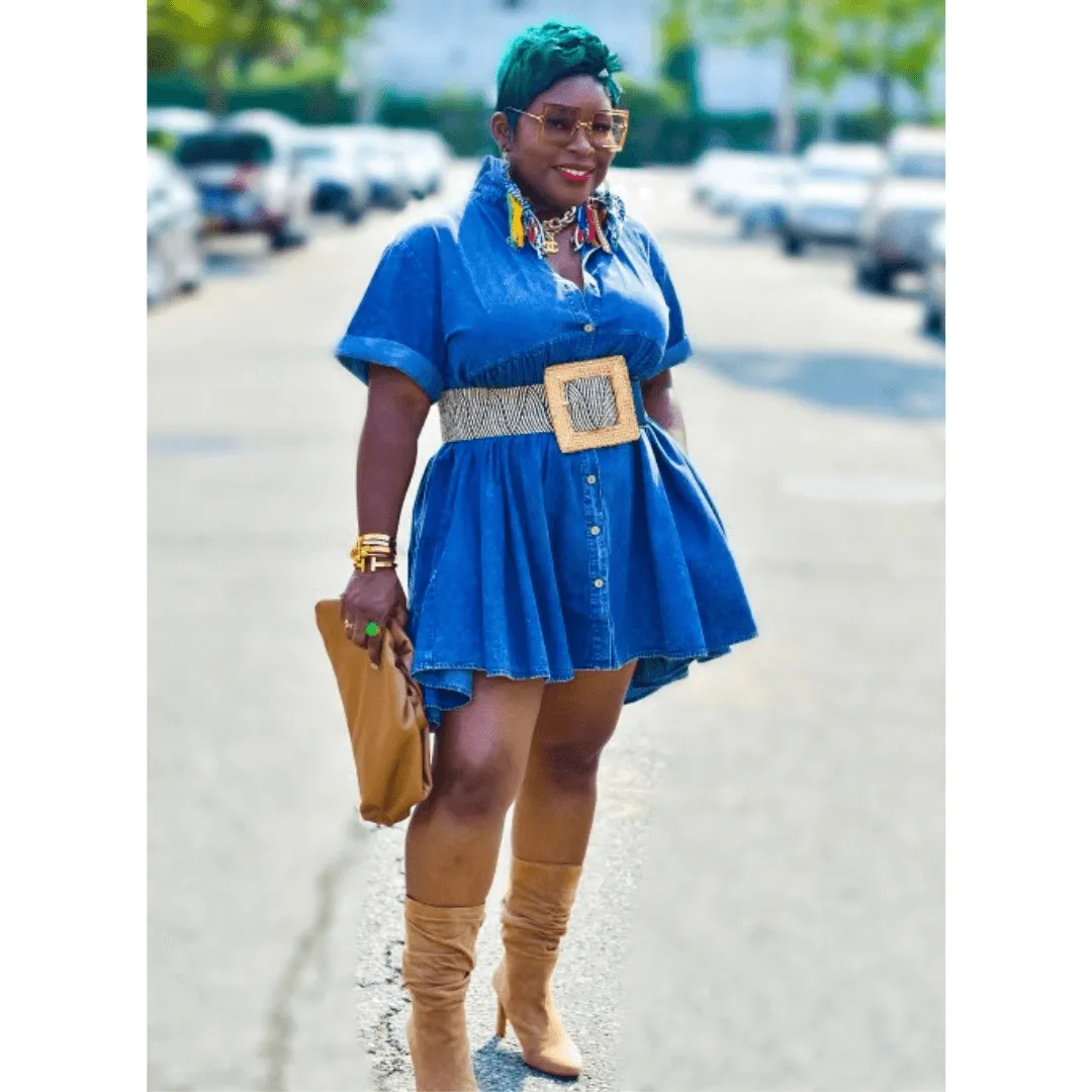 Deja Denim Baby Doll Shirt Dress