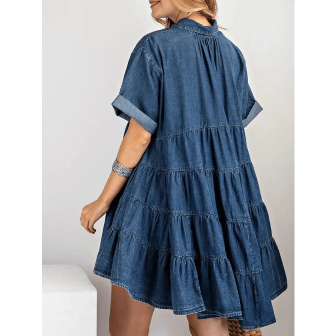 Deja Denim Baby Doll Shirt Dress