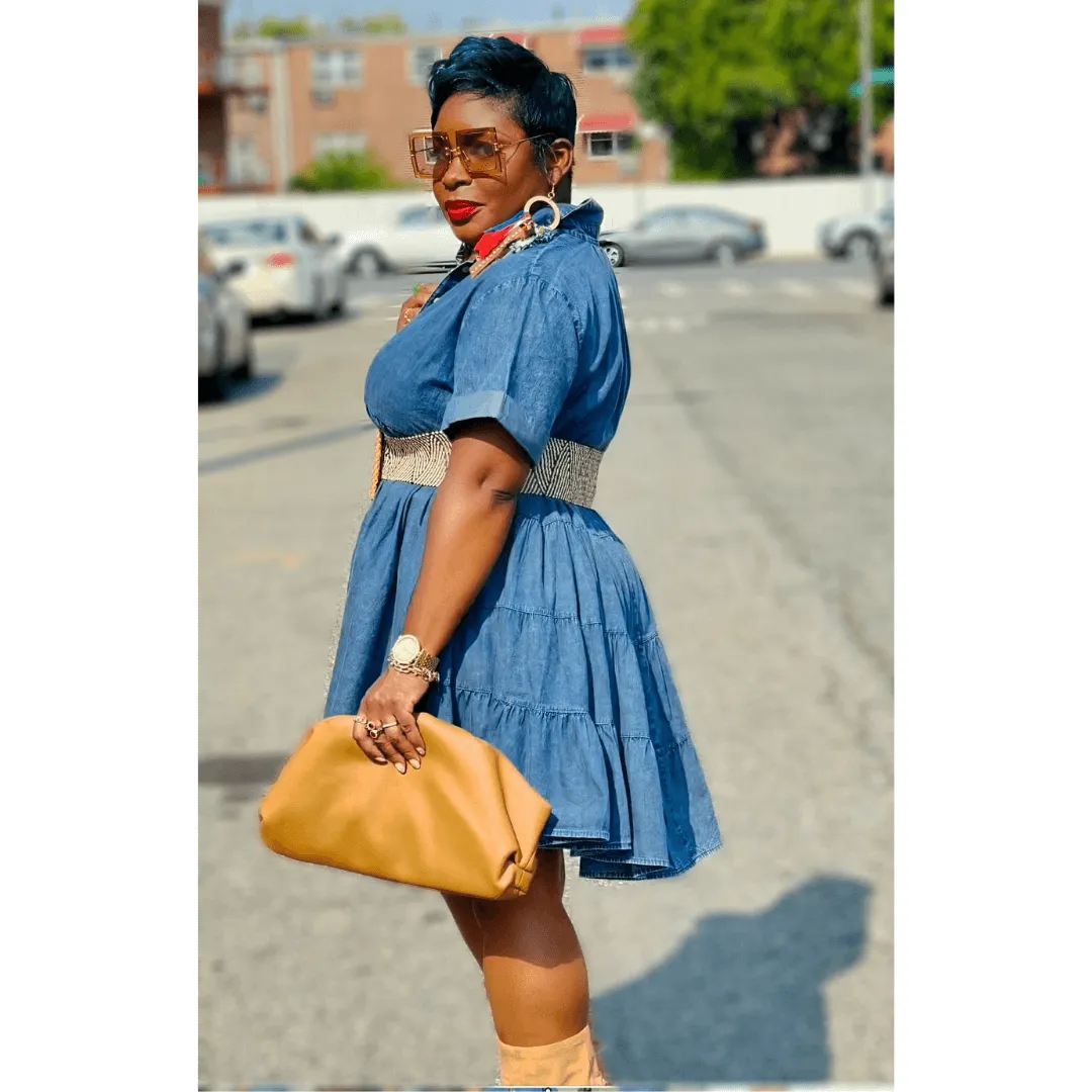 Deja Denim Baby Doll Shirt Dress