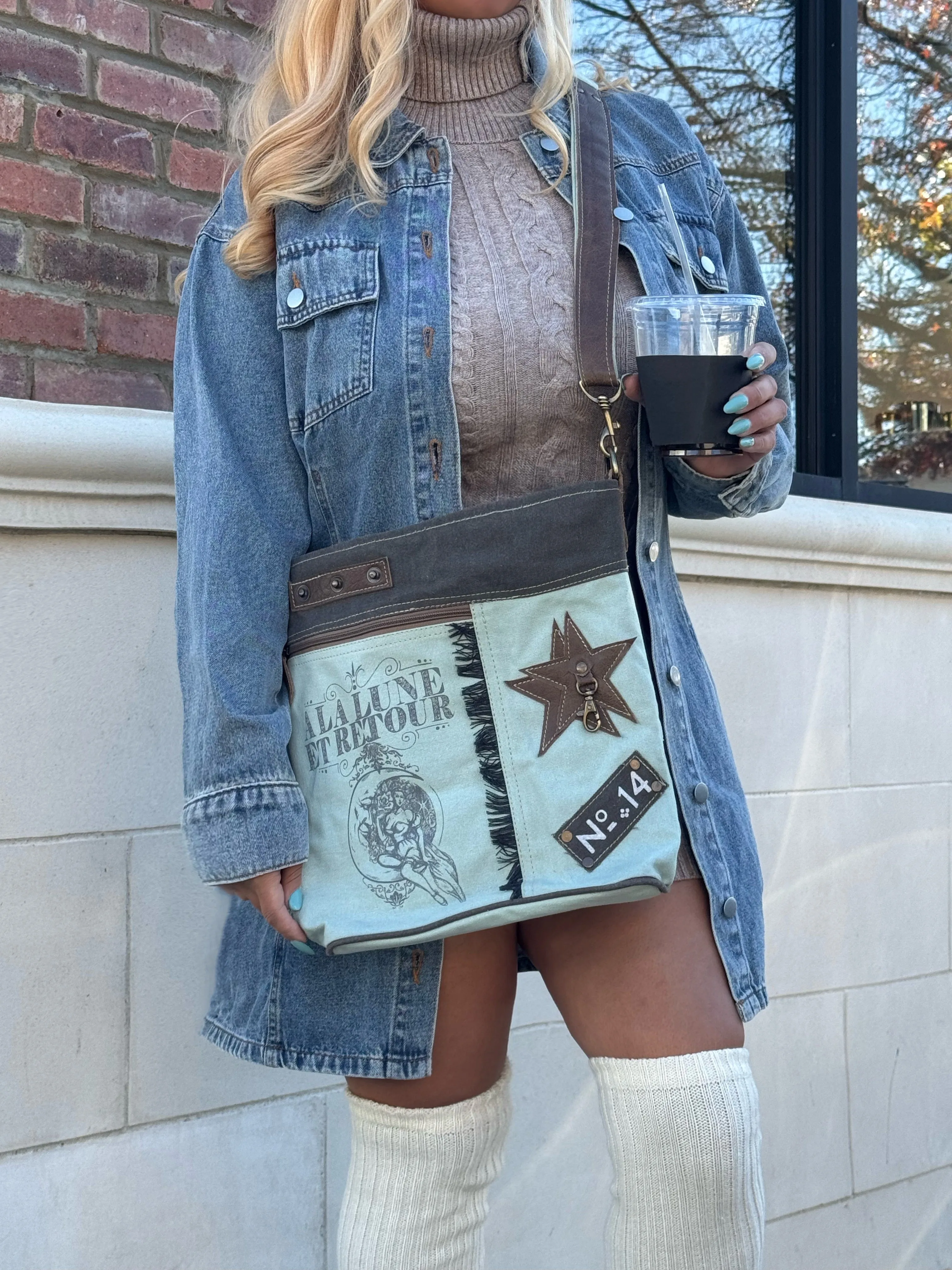 Denim Blue Snatched Jacket Dress