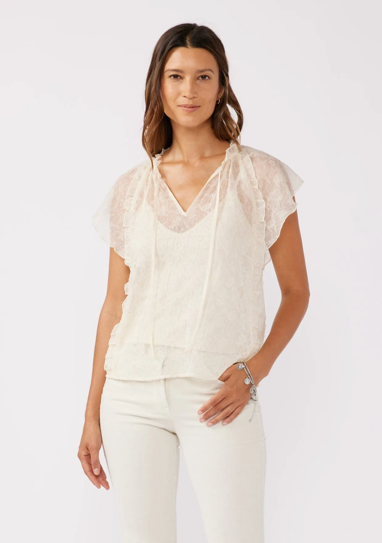 Emily Flutter Sleeve Top