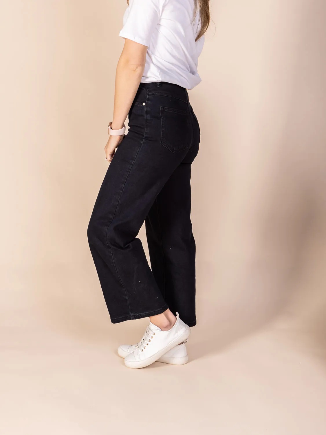 EMMA Wide Leg Jean - Dark Denim