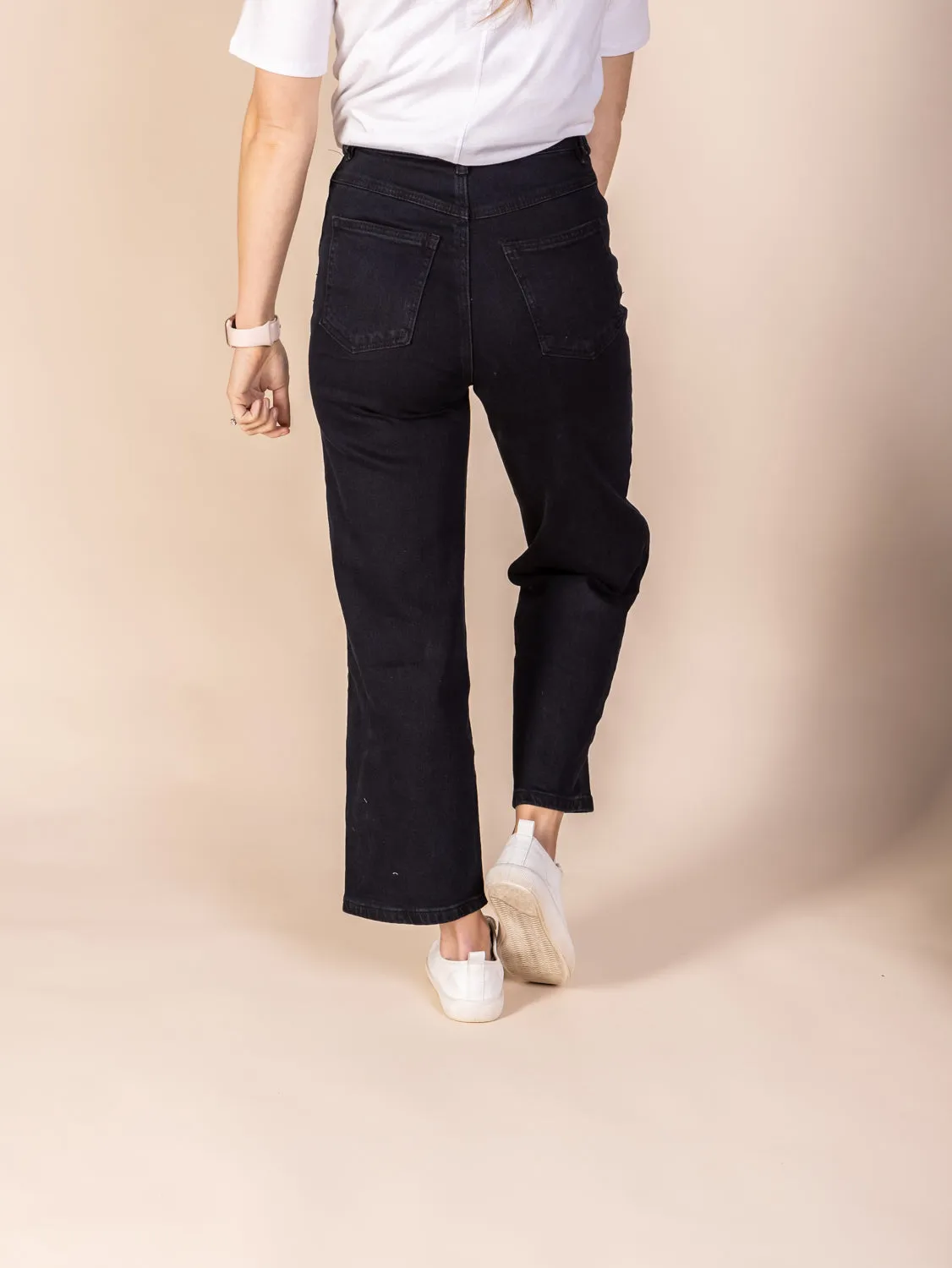 EMMA Wide Leg Jean - Dark Denim