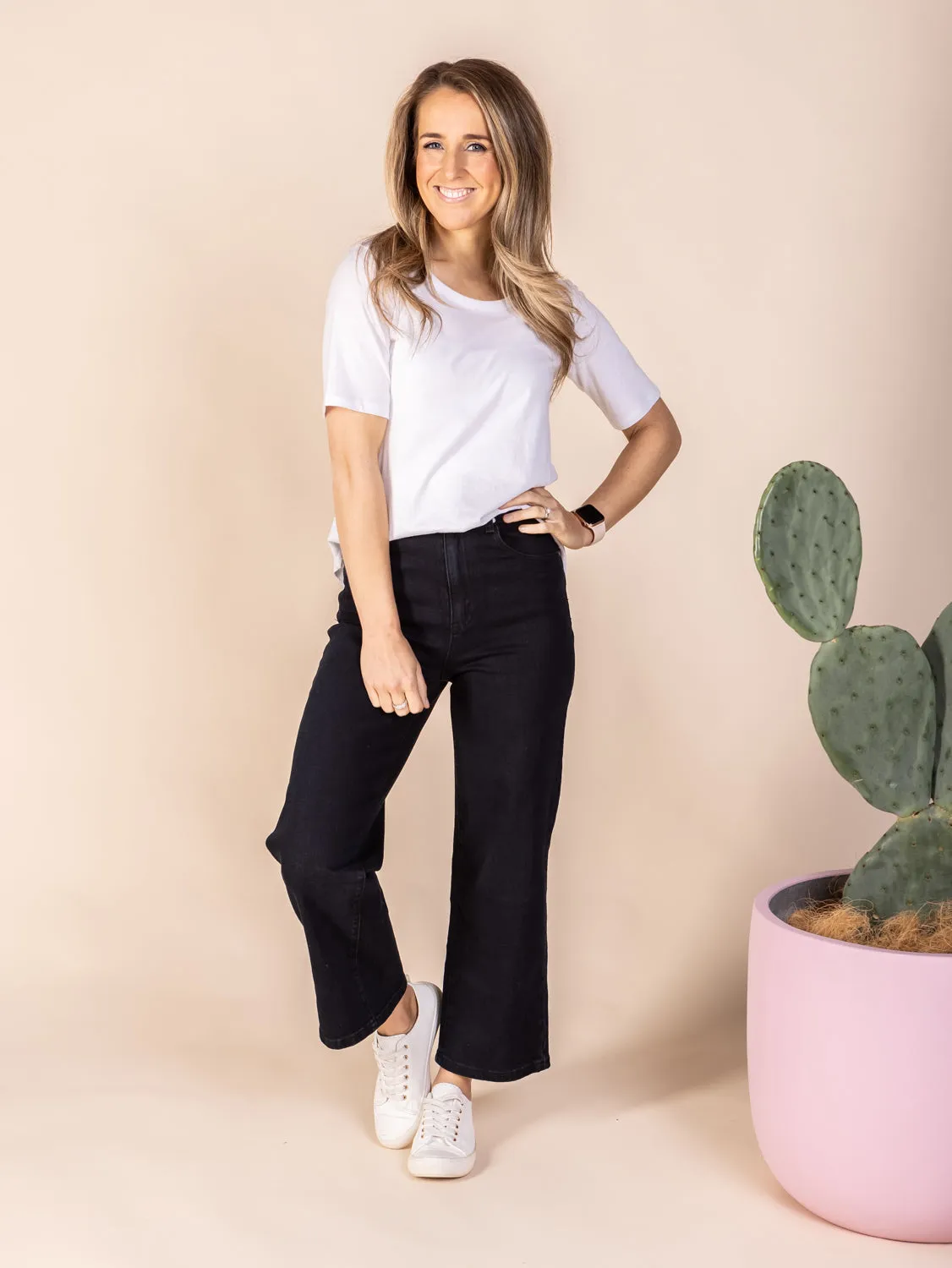 EMMA Wide Leg Jean - Dark Denim