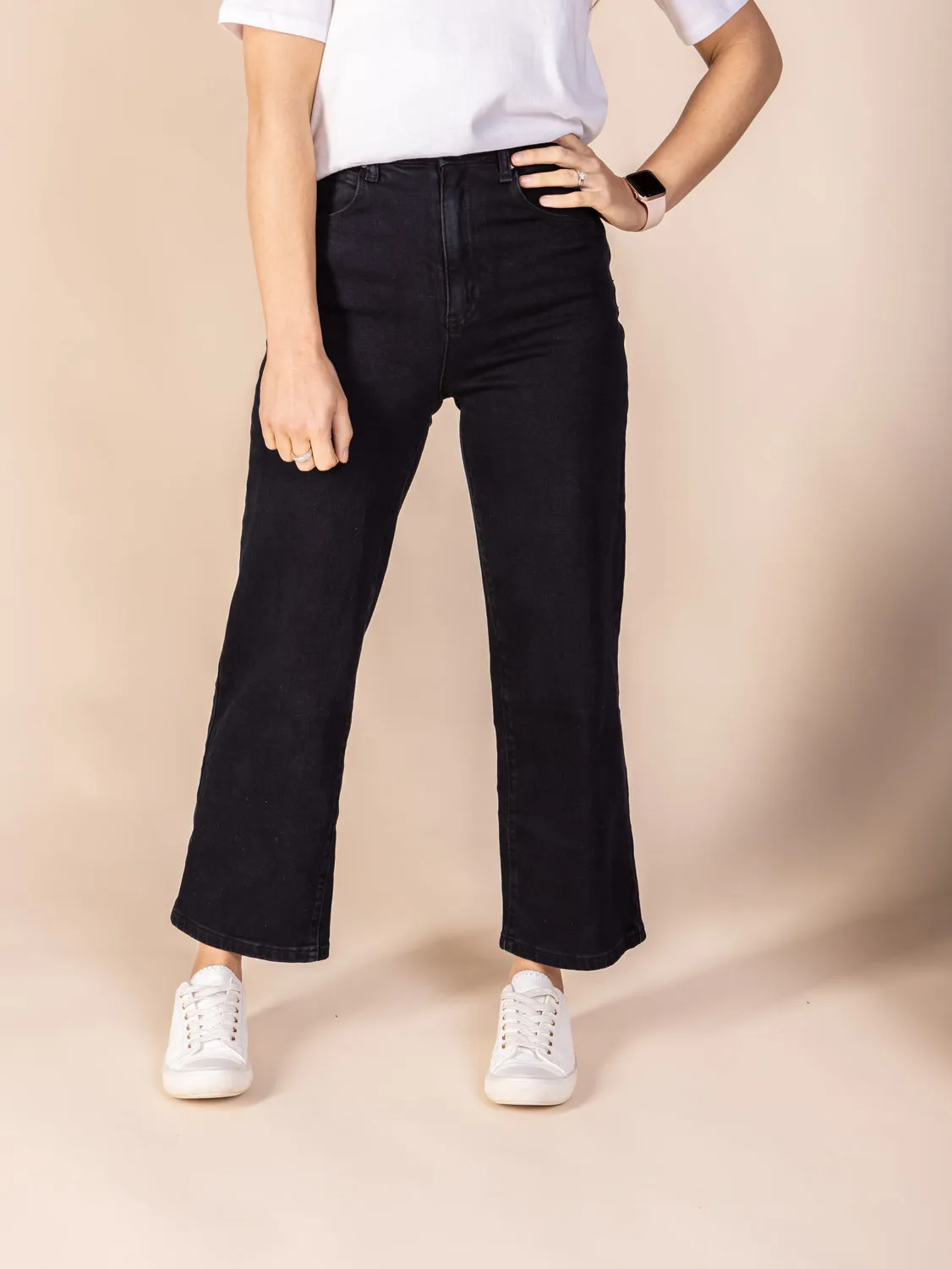 EMMA Wide Leg Jean - Dark Denim