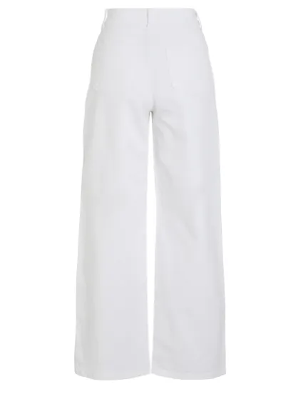 Emma Wide Leg Jean - White