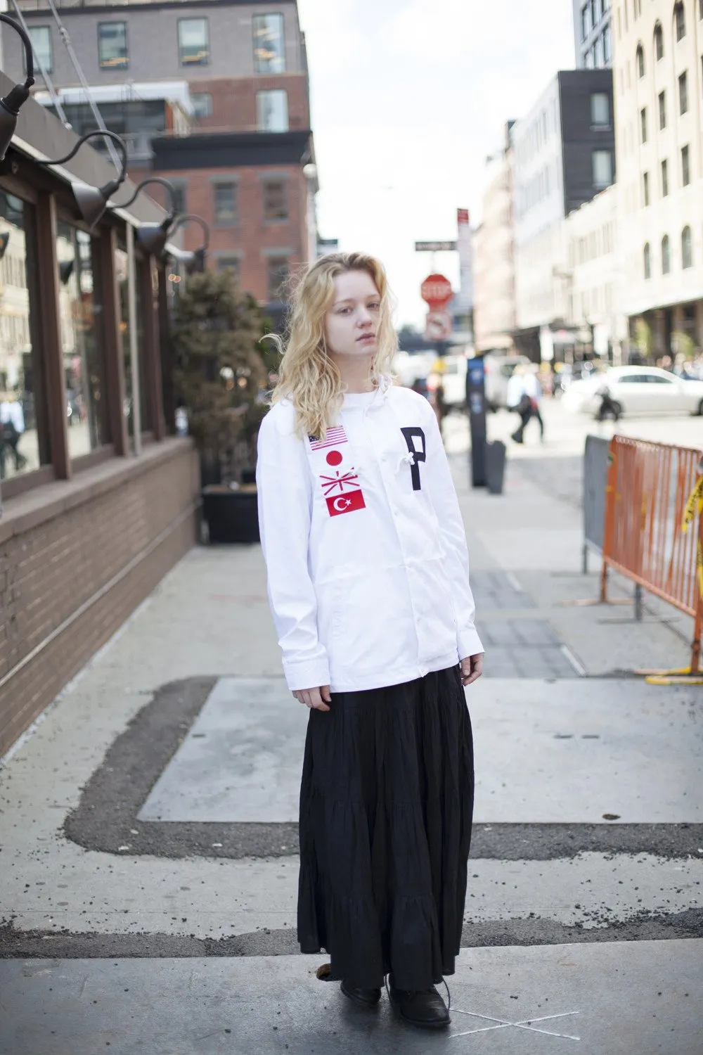 Four Flag Worldwide Hooded Windbreaker Coach Jacket in White