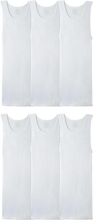Fruit of the Loom Men's Sleeveless Tag Free Moisture Wicking Tank A-Shirt