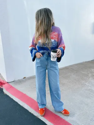 High Waisted Skater Jeans