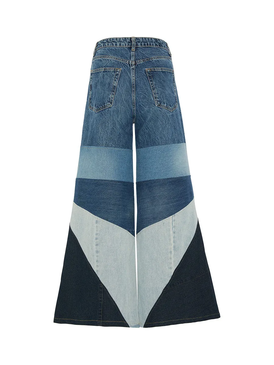 High Waisted Upcycled Oversized Wide Leg Jeans
