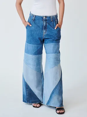 High Waisted Upcycled Oversized Wide Leg Jeans