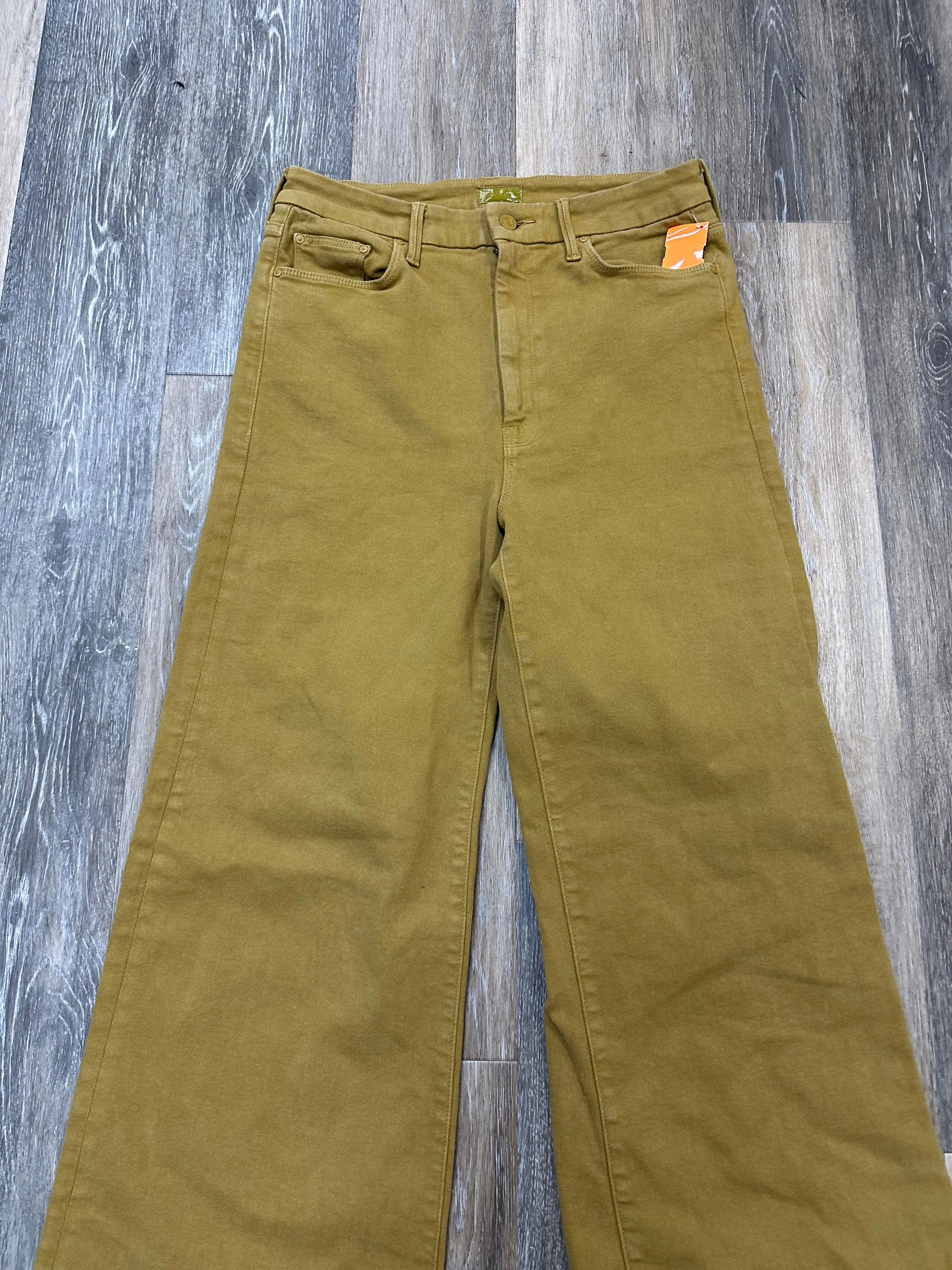 Jeans Wide Leg By Mother Jeans In Yellow Denim, Size: 12/31