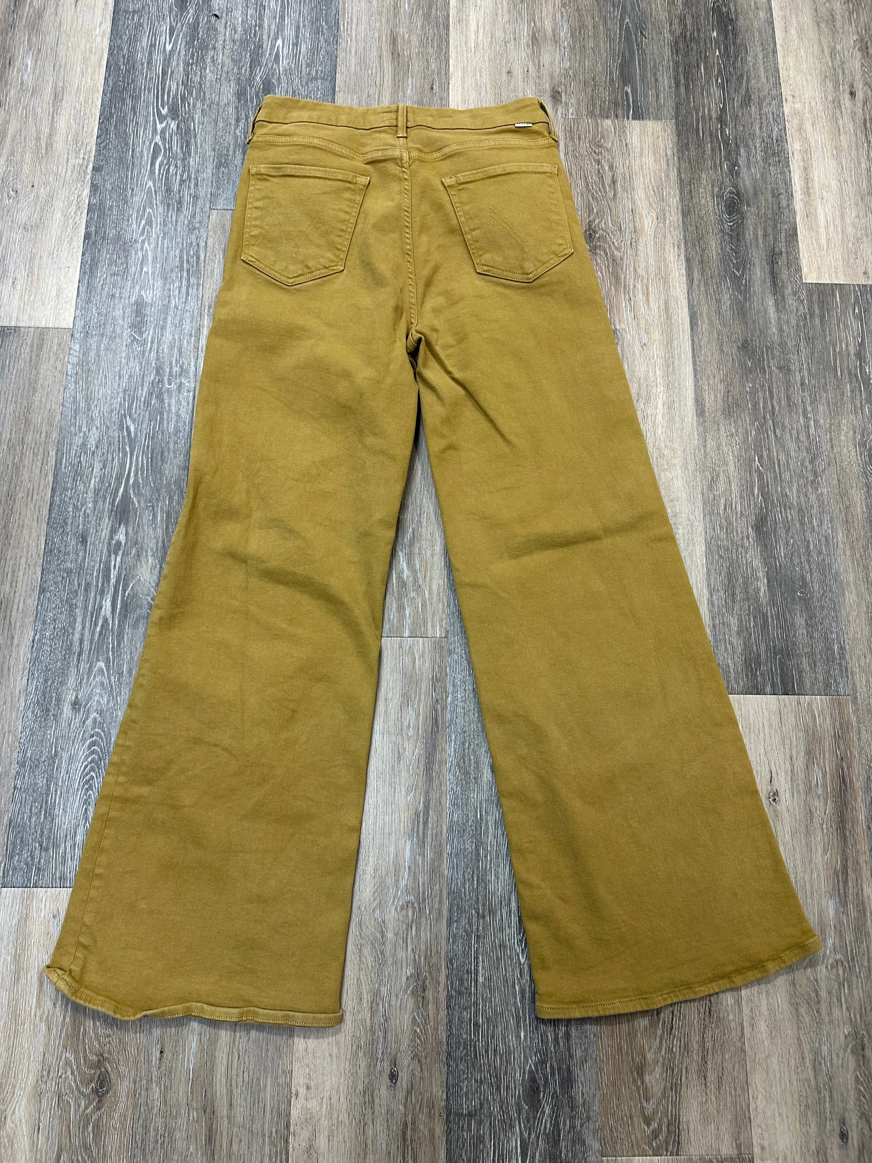 Jeans Wide Leg By Mother Jeans In Yellow Denim, Size: 12/31