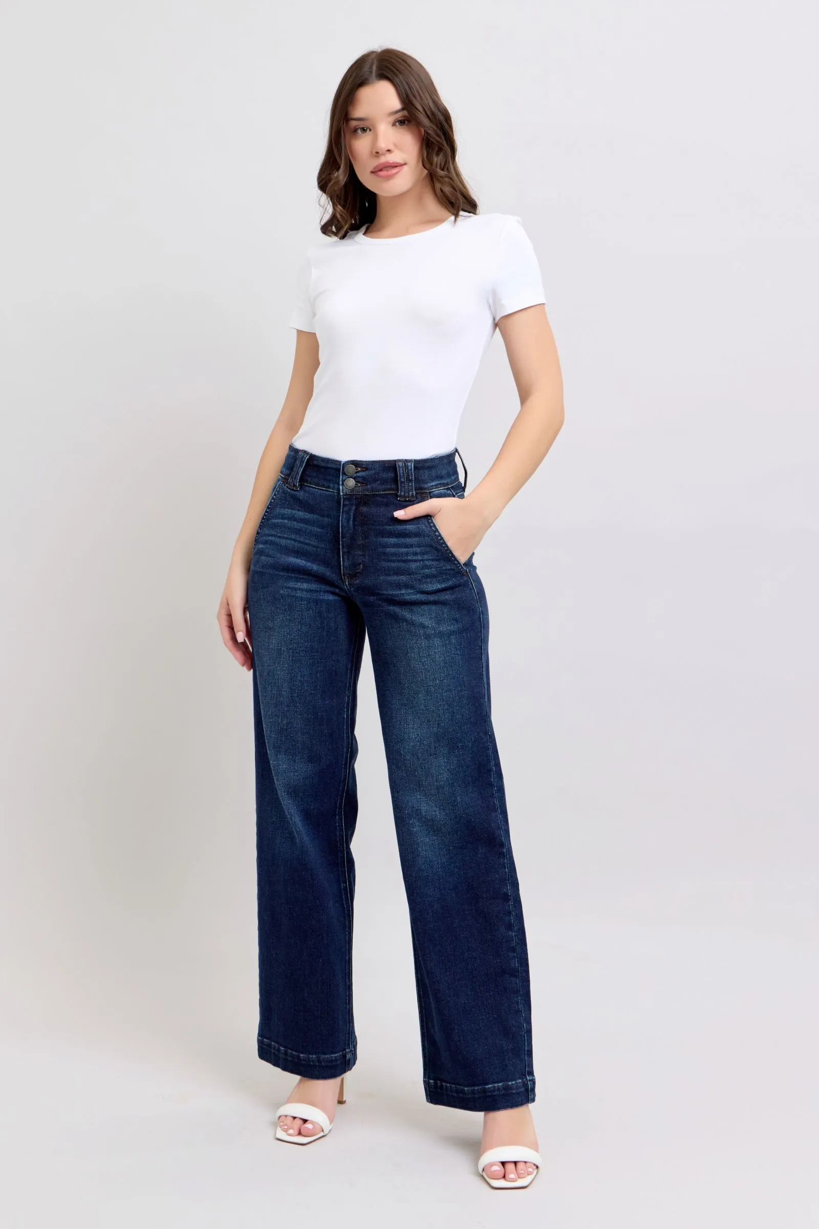 Judy Blue High Waisted Wide Leg Jean