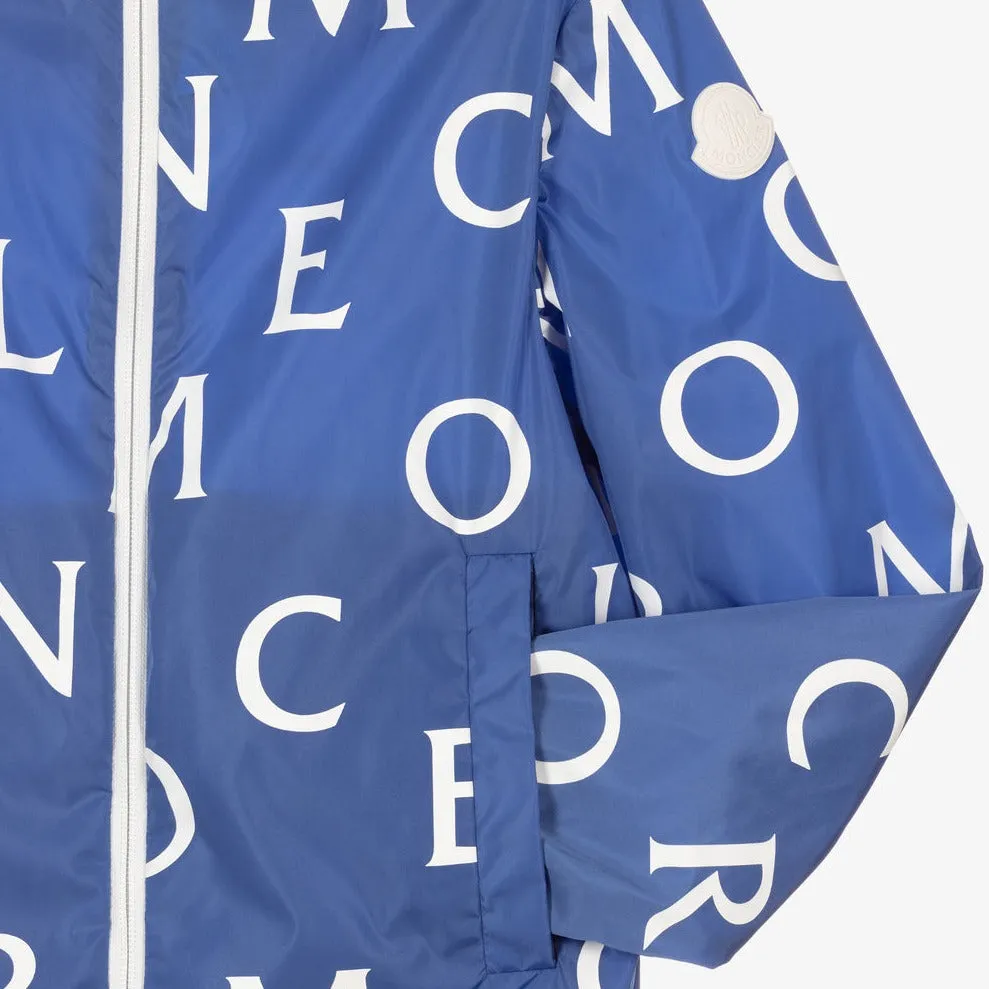 Kids Moncler Blue Logo Jacket