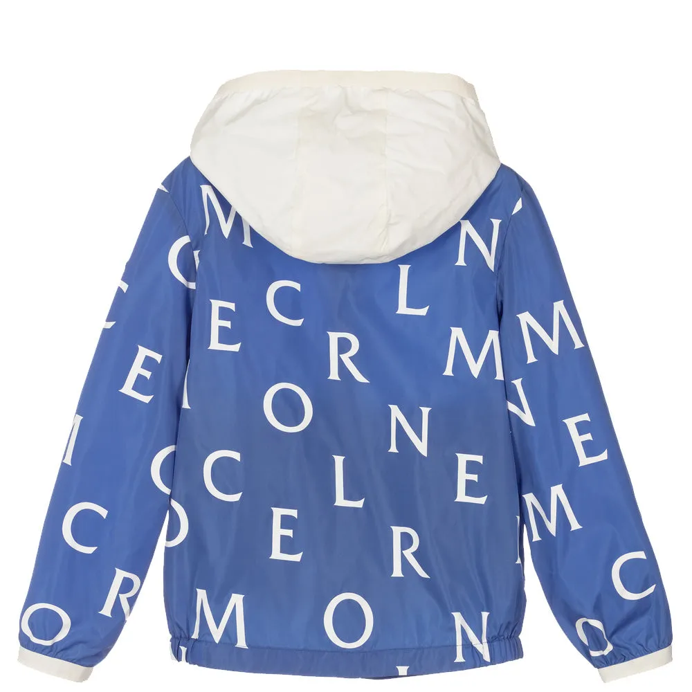 Kids Moncler Blue Logo Jacket