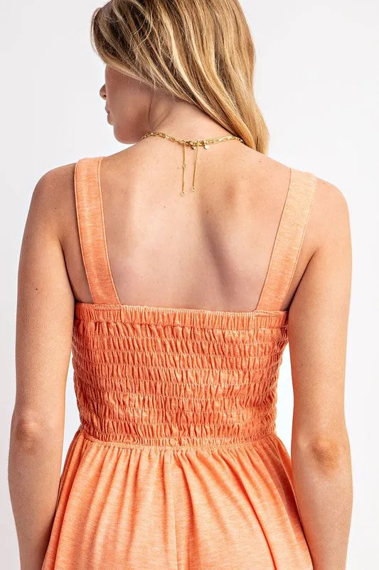 Leggy Luxe Smocked Wide Leg Jumpsuit