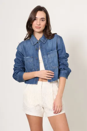 Medium Wash Denim Button Front