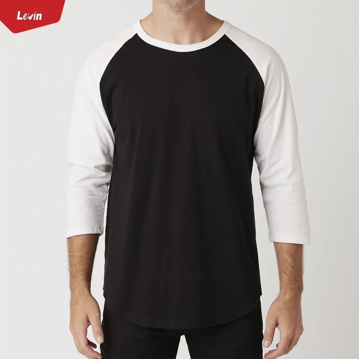 Men's 3/4 Raglan Sleeve Casual T-Shirt
