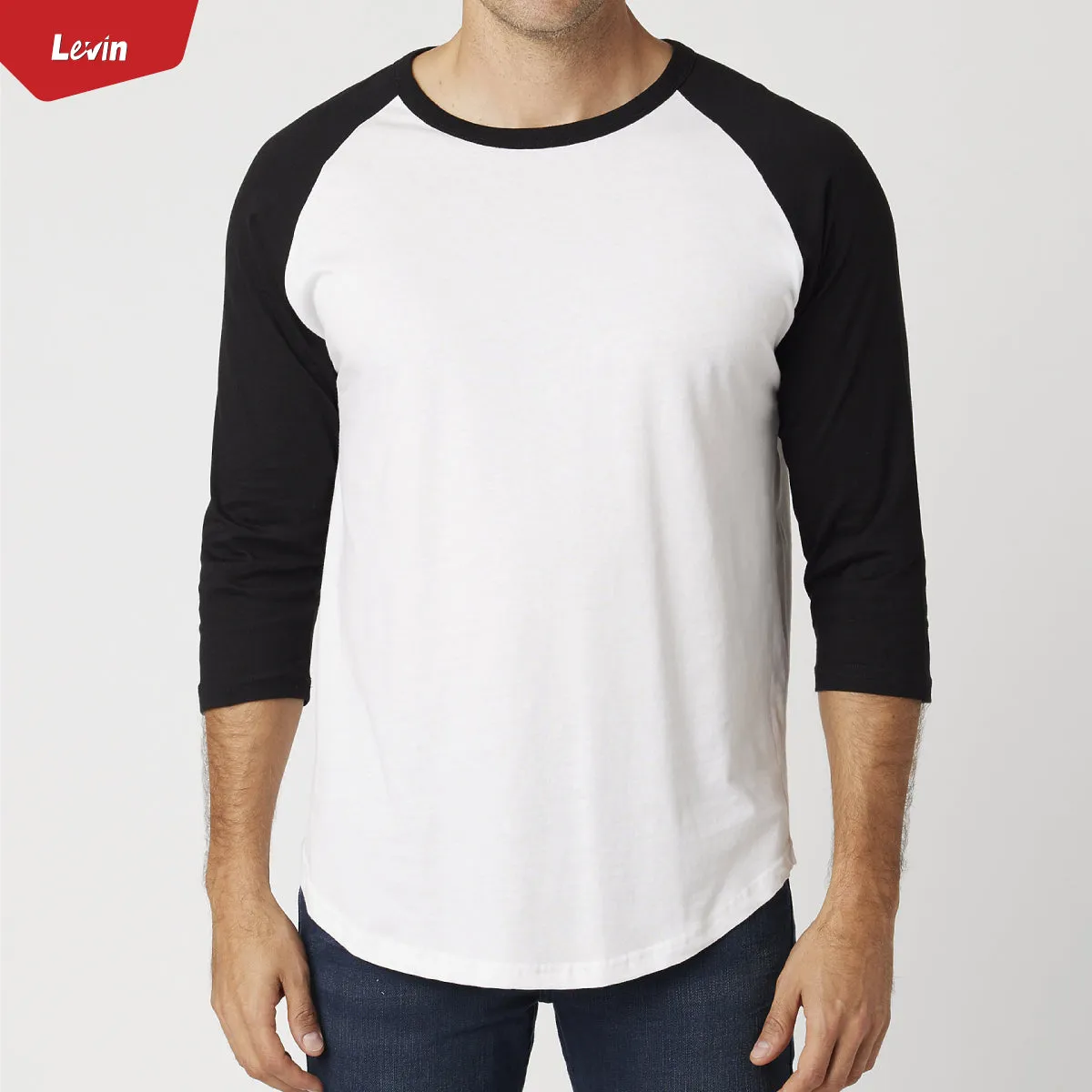 Men's 3/4 Raglan Sleeve Casual T-Shirt