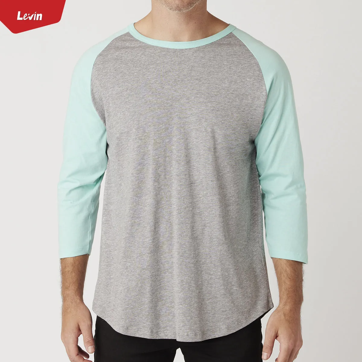 Men's 3/4 Raglan Sleeve Casual T-Shirt