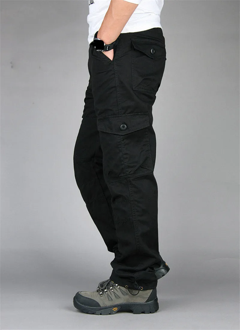 Men's Casual Black Cargo Pants in Baggy Fit | Perfect for Casual Days