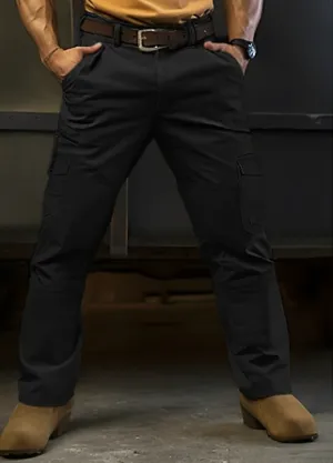 Men's Casual Black Cargo Pants in Baggy Fit | Perfect for Casual Days