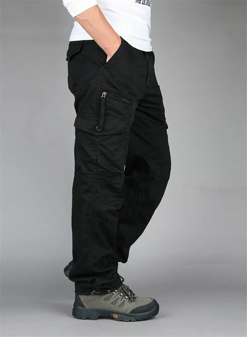 Men's Casual Black Cargo Pants in Baggy Fit | Perfect for Casual Days