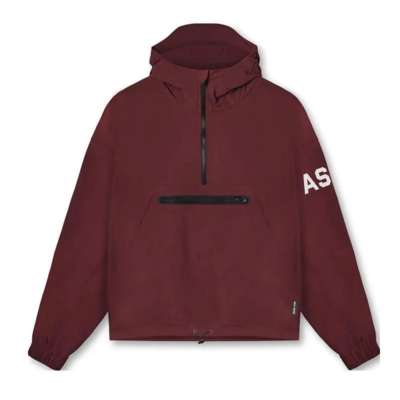 Men's Lightweight Hooded Windbreaker with Front Zipper Pocket