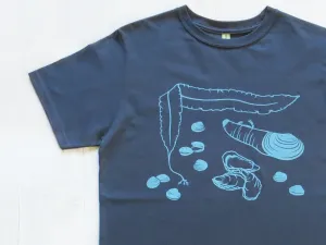 Men's Organic Cotton T-shirt with Shellfish  - Blue