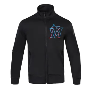 MLB MIAMI MARLINS CLASSIC MEN'S DK TRACK JACKET (BLACK)