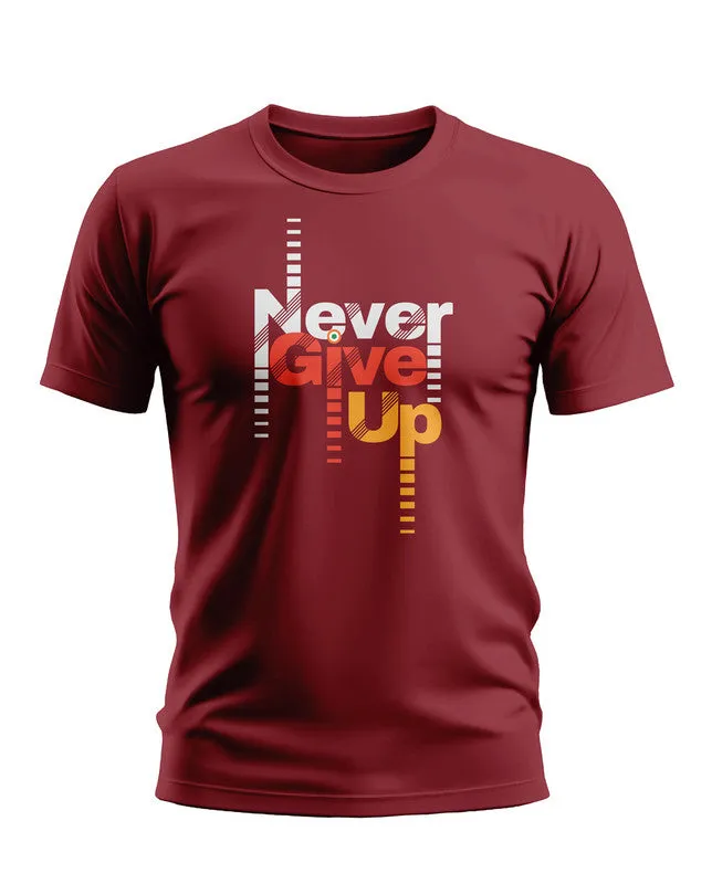 Never Give Up Soft Cotton T-shirt
